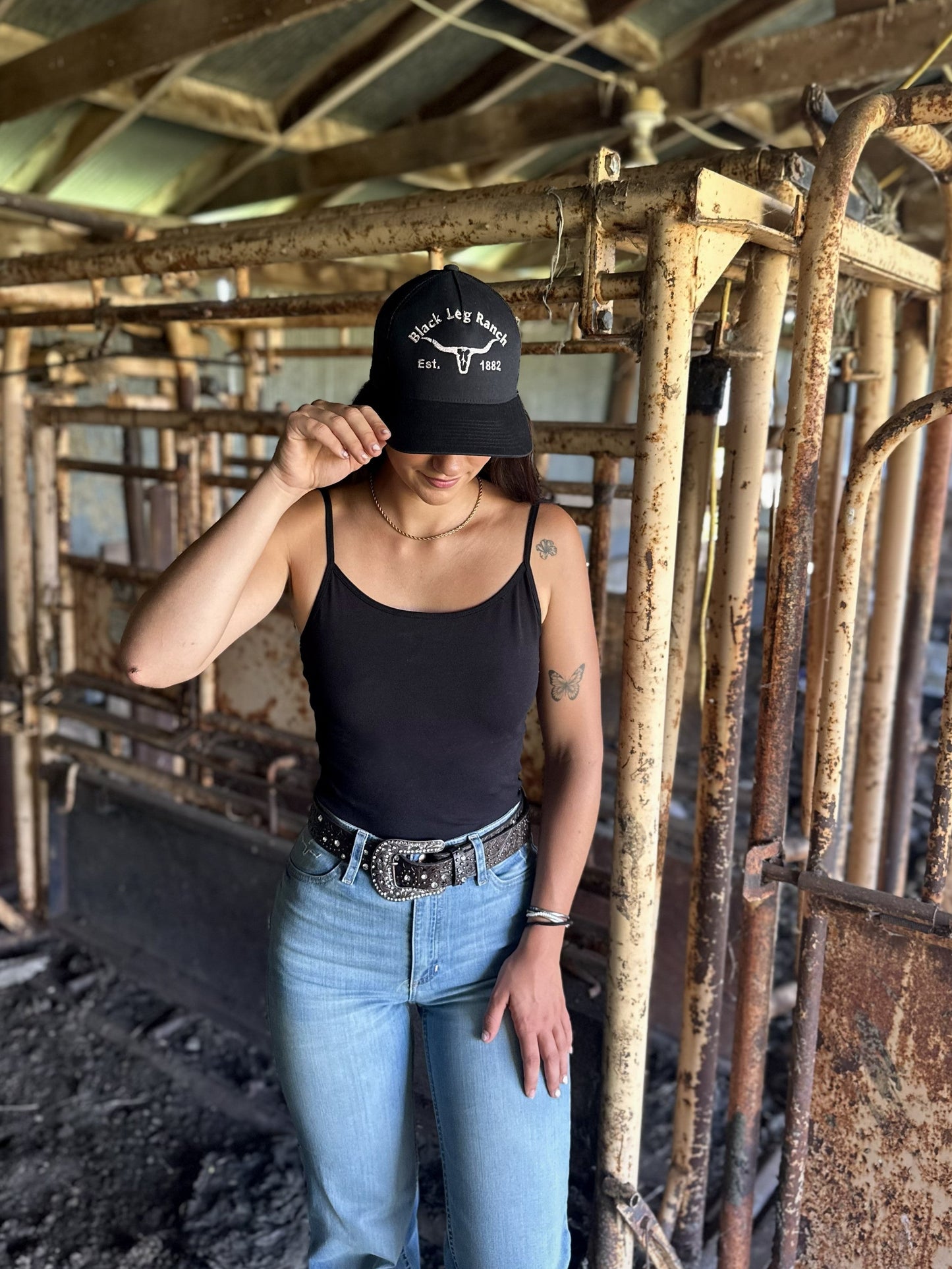 Black Leg Ranch Longhorn Hat (FREE SHIPPING)